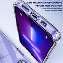 Crystal Clear Shockproof Phone Case For iPhone 14 Pro Max(Transparent Black)