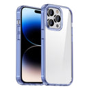 Crystal Clear Shockproof Phone Case For iPhone 14 Pro(Transparent Blue)