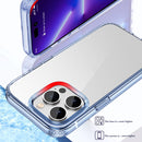 Crystal Clear Shockproof Phone Case For iPhone 14 Pro(Transparent Blue)