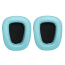 2 PCS For Logitech G633 G933 Protein Skin Earphone Cushion Cover Earmuffs Replacement Earpads(Lake Blue)