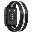For Huawei Watch Fit 2 Milan Magnetic Stainless Steel Watch Band(Black White)