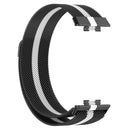 For Huawei Watch Fit 2 Milan Magnetic Stainless Steel Watch Band(Black White)