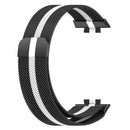 For Huawei Watch Fit 2 Milan Magnetic Stainless Steel Watch Band(Black White)