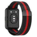 For Huawei Watch Fit 2 Milan Magnetic Stainless Steel Watch Band(Black Red)