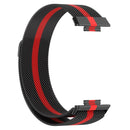 For Huawei Watch Fit 2 Milan Magnetic Stainless Steel Watch Band(Black Red)