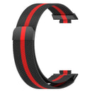 For Huawei Watch Fit 2 Milan Magnetic Stainless Steel Watch Band(Black Red)
