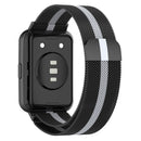 For Huawei Watch Fit 2 Milan Magnetic Stainless Steel Watch Band(Black Grey)