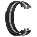 For Huawei Watch Fit 2 Milan Magnetic Stainless Steel Watch Band(Black Grey)
