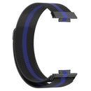 For Huawei Watch Fit 2 Milan Magnetic Stainless Steel Watch Band(Black Blue)