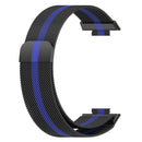 For Huawei Watch Fit 2 Milan Magnetic Stainless Steel Watch Band(Black Blue)