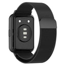 For Huawei Watch Fit 2 Milan Magnetic Stainless Steel Watch Band(Black)