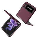 For Samsung Galaxy Z Flip4 Armor Foldable Phone Case(Wine Red)