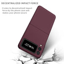 For Samsung Galaxy Z Flip4 Armor Foldable Phone Case(Wine Red)