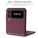 For Samsung Galaxy Z Flip4 Armor Foldable Phone Case(Wine Red)