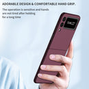For Samsung Galaxy Z Flip4 Armor Foldable Phone Case(Wine Red)