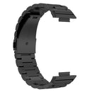 For Huawei Watch Fit 2 Three-bead Metal Stainless Steel Watch Band(Black)