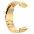 For Huawei Watch Fit 2 Three-bead Metal Stainless Steel Watch Band(Gold)