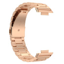 For Huawei Watch Fit 2 Three-bead Metal Stainless Steel Watch Band(Rose Gold)