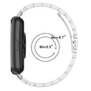 For Huawei Watch Fit 2 Three-bead Metal Stainless Steel Watch Band(Black Red)