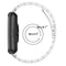 For Huawei Watch Fit 2 Three-bead Metal Stainless Steel Watch Band(Black Red)