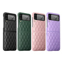 For Samsung Galaxy Z Flip4 Diamond Lattice Hinge Phone Case(Black)