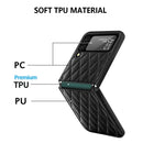 For Samsung Galaxy Z Flip4 Diamond Lattice Hinge Phone Case(Pink)