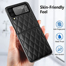 For Samsung Galaxy Z Flip4 Diamond Lattice Hinge Phone Case(Pink)