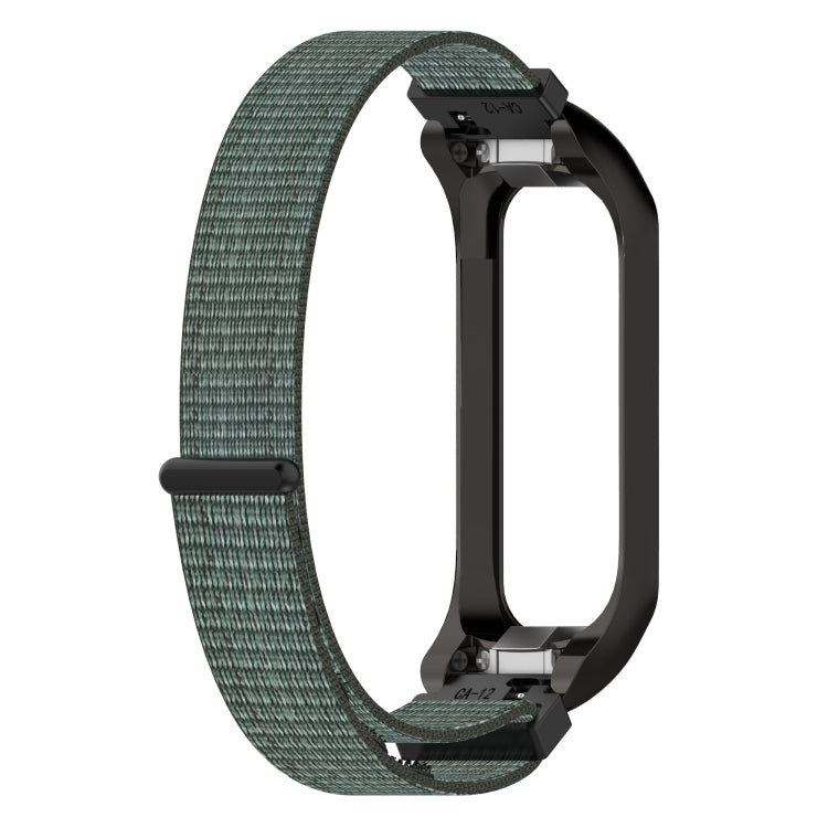 For Samsung Galaxy Fit 2 SM-R220 Nylon Loop Watch Band(Grey + Black Frame)