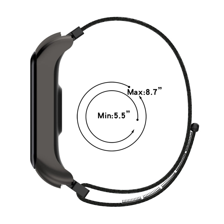 For Samsung Galaxy Fit 2 SM-R220 Nylon Loop Watch Band(Grey + Black Frame)
