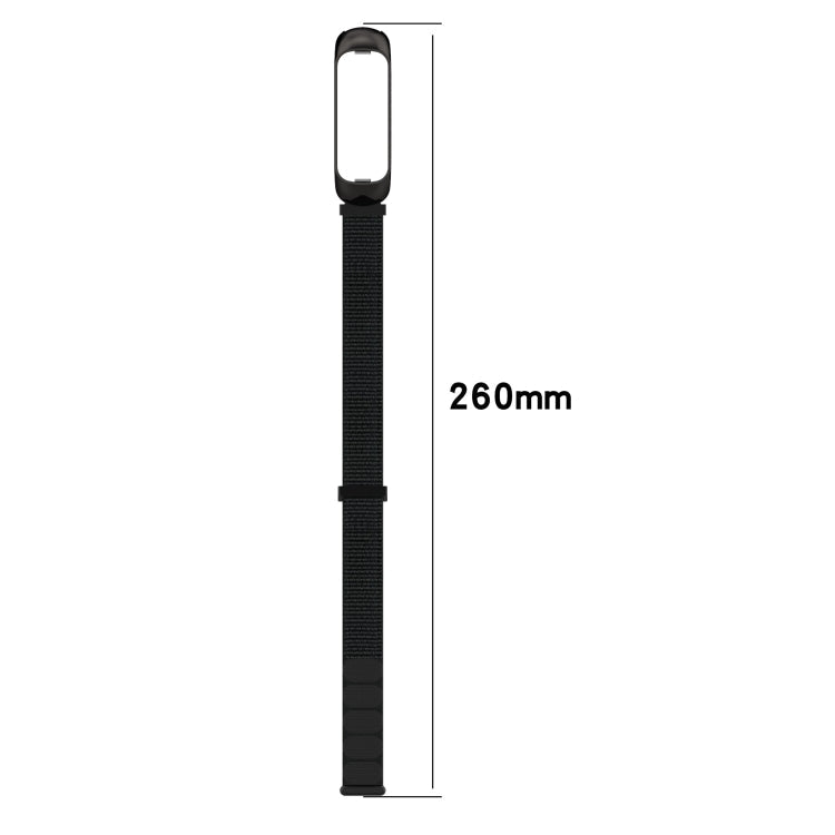 For Samsung Galaxy Fit 2 SM-R220 Nylon Loop Watch Band(Grey + Black Frame)