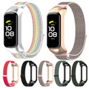 For Samsung Galaxy Fit 2 SM-R220 Nylon Loop Watch Band(Grey + Black Frame)