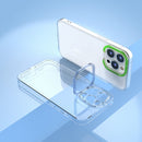 For iPhone 14 Transparent Invisible Bracket Shockproof Phone Case (Fluorescent Green)