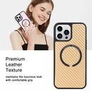 For iPhone 14 Pro Carbon Fiber Texture MagSafe Magnetic Phone Case(Blue)
