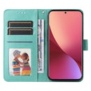 For Xiaomi 12 / 12X Embossed Sunflower Leather Phone Case(Green)