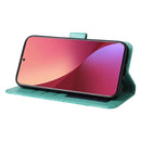 For Xiaomi 12 / 12X Embossed Sunflower Leather Phone Case(Green)