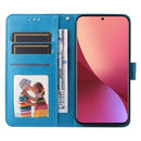 For Xiaomi 12 / 12X Embossed Sunflower Leather Phone Case(Blue)