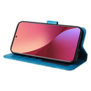 For Xiaomi 12 / 12X Embossed Sunflower Leather Phone Case(Blue)