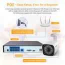ESCAM PVR608 HD 1080P 8CH H.265 Humanoid POE NVR Security System(EU Plug)