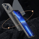 Carbon Fiber Texture MagSafe Magnetic Phone Case For iPhone 14 Pro(Black Silver)