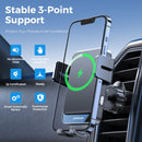 JOYROOM JR-ZS219 15W Three-Axis Electric Wireless Charging Air Outlet Car Holder(Black)