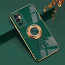 For Xiaomi Redmi Note 10 5G 6D Plating Astronaut Ring Kickstand Phone Case(Night Green)