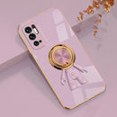 For Xiaomi Redmi Note 10 5G 6D Plating Astronaut Ring Kickstand Phone Case(Light Purple)