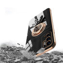 For Xiaomi Redmi Note 10 5G 6D Plating Astronaut Ring Kickstand Phone Case(Light Purple)