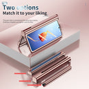 For Samsung Galaxy Z Fold4 Full Body Integrated Electroplating Hinge Phone Case with Pen Slot(Rose Gold)