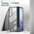For Samsung Galaxy Z Fold4 Full Body Integrated Electroplating Hinge Phone Case with Pen Slot(Black)