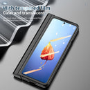For Samsung Galaxy Z Fold4 Full Body Integrated Electroplating Hinge Phone Case with Pen Slot(Black)