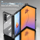 For Samsung Galaxy Z Fold4 Full Body Integrated Electroplating Hinge Phone Case with Pen Slot(Black)