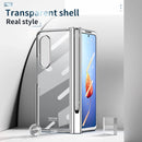 For Samsung Galaxy Z Fold4 Full Body Integrated Electroplating Hinge Phone Case with Pen Slot(Silver)