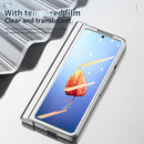 For Samsung Galaxy Z Fold4 Full Body Integrated Electroplating Hinge Phone Case with Pen Slot(Silver)