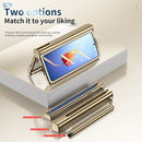 For Samsung Galaxy Z Fold4 Full Body Integrated Electroplating Hinge Phone Case with Pen Slot(Gold)